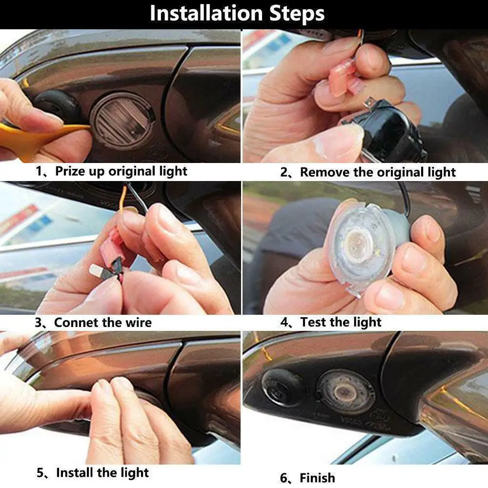 2009 14 ваши зеркала и добавит позитива вашей поездке огни лужу Белый светодиодный