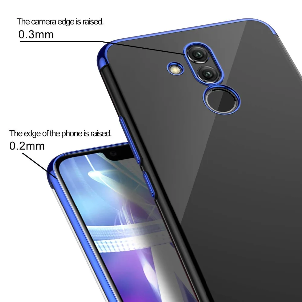 Для Huawei Mate 20 Lite чехол бампер прозрачное покрытие TPU мягкий силикон тонкая задняя
