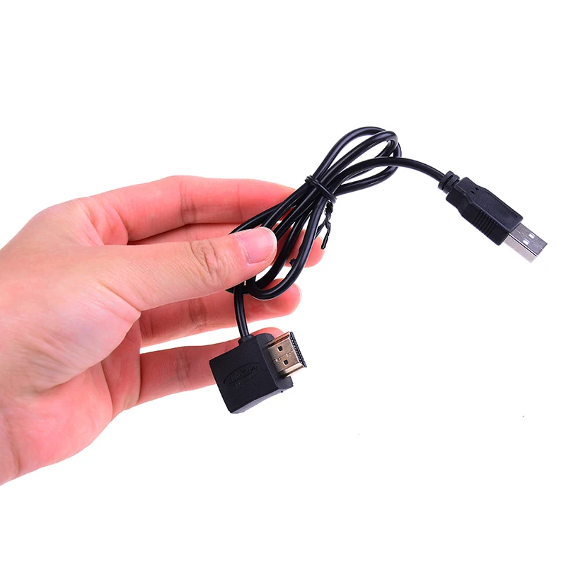 Черный HDMI совместимый штекер гнездо адаптер конвертер разъем с 50 см USB 2 0 кабель