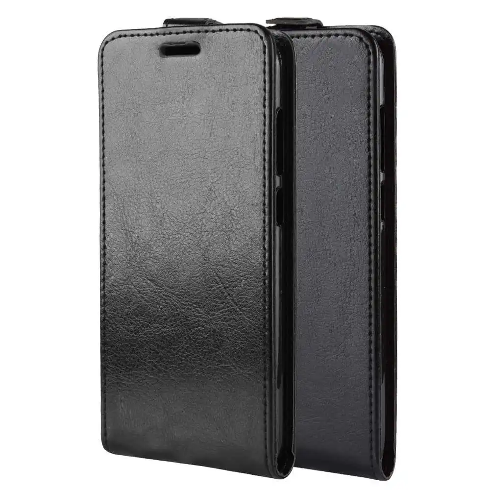 black PU Флип кожаный чехол для телефона samsung J2 Pro J3 J5 J6 J7 Бумажник задняя часть корпуса etui для samsung J4 J6 J7 J8 Plus - Цвет: black