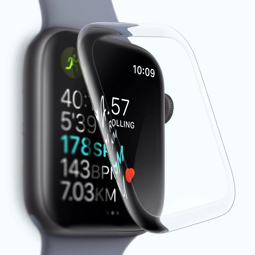 3D полное покрытие закаленное стекло для Apple Watch 4 группа серия 4 3 2 1 стекло протектор экрана для iwatch 38 мм 42 мм 40 мм 44 мм