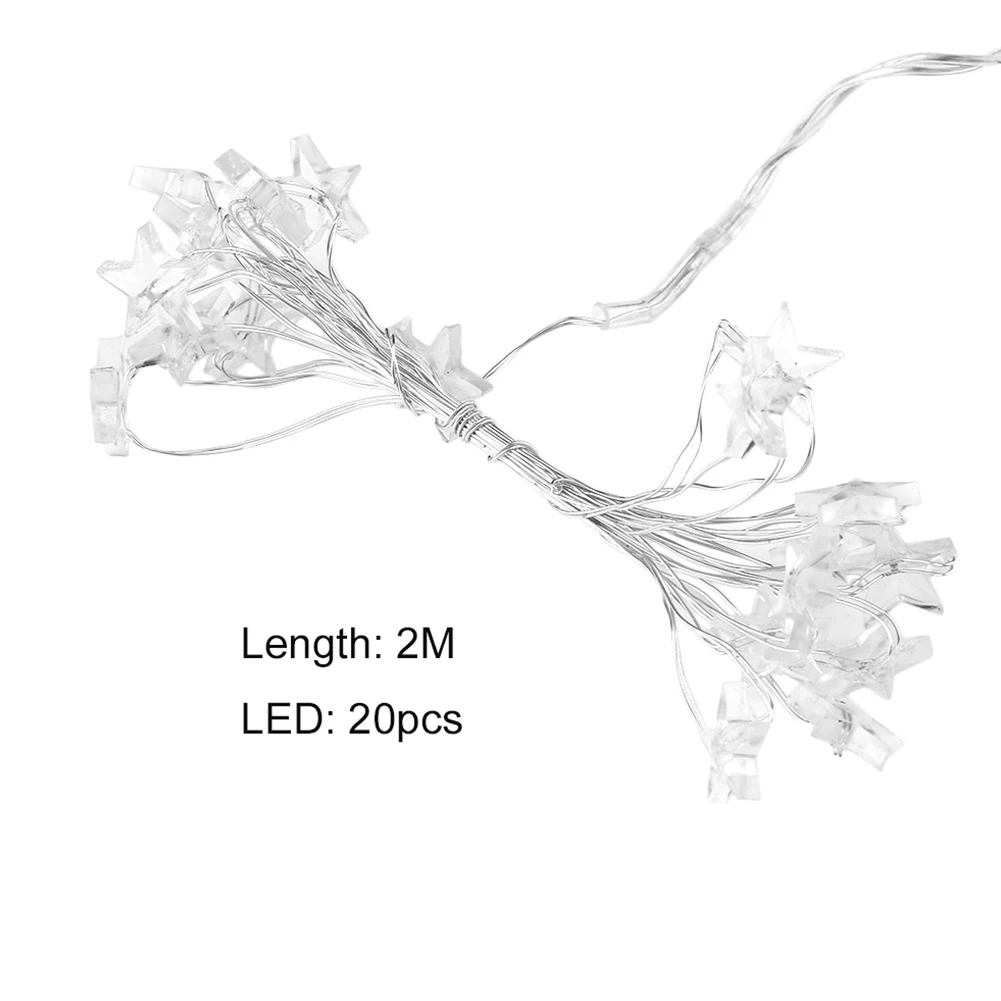 Новый 2 м Звезда светодиодные гирлянды 20led шар 3 шт. батарея работает праздник