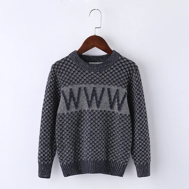 Детские вязаные свитера для мальчиков одежда из хлопка школьные осенняя детей