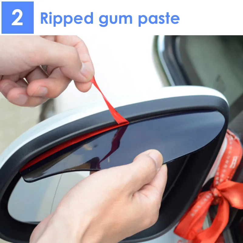 Universal Flexible PVC Car Accessories Rearview Mirror Rain Shade Rainproof Blades Back Eyebrow Cover 2PCS | Автомобили и