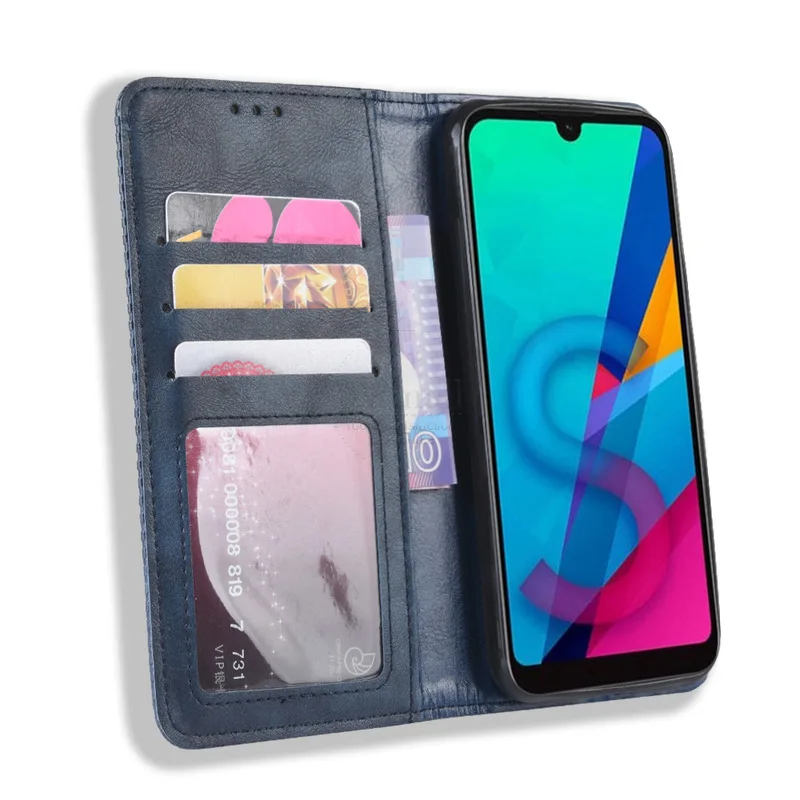 Чехол книжка для Huawei Y5 2019 Honor 8S винтажный Тонкий Магнитный кожаный чехол с