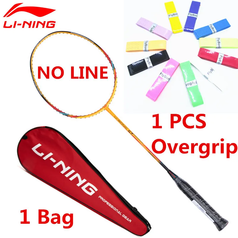 Подлинная Li-Ning профессиональная ракетка для бадминтона, Высококачественная Спортивная ракетка Li Ning с подарками и сумкой L999OLB - Цвет: AYPM228 Yellow