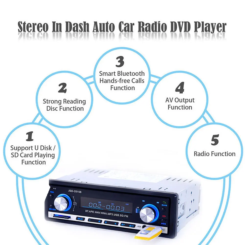 Автомобильный комплект MP3 плеер Мощность усилитель J Bluetooth телефон очень большой