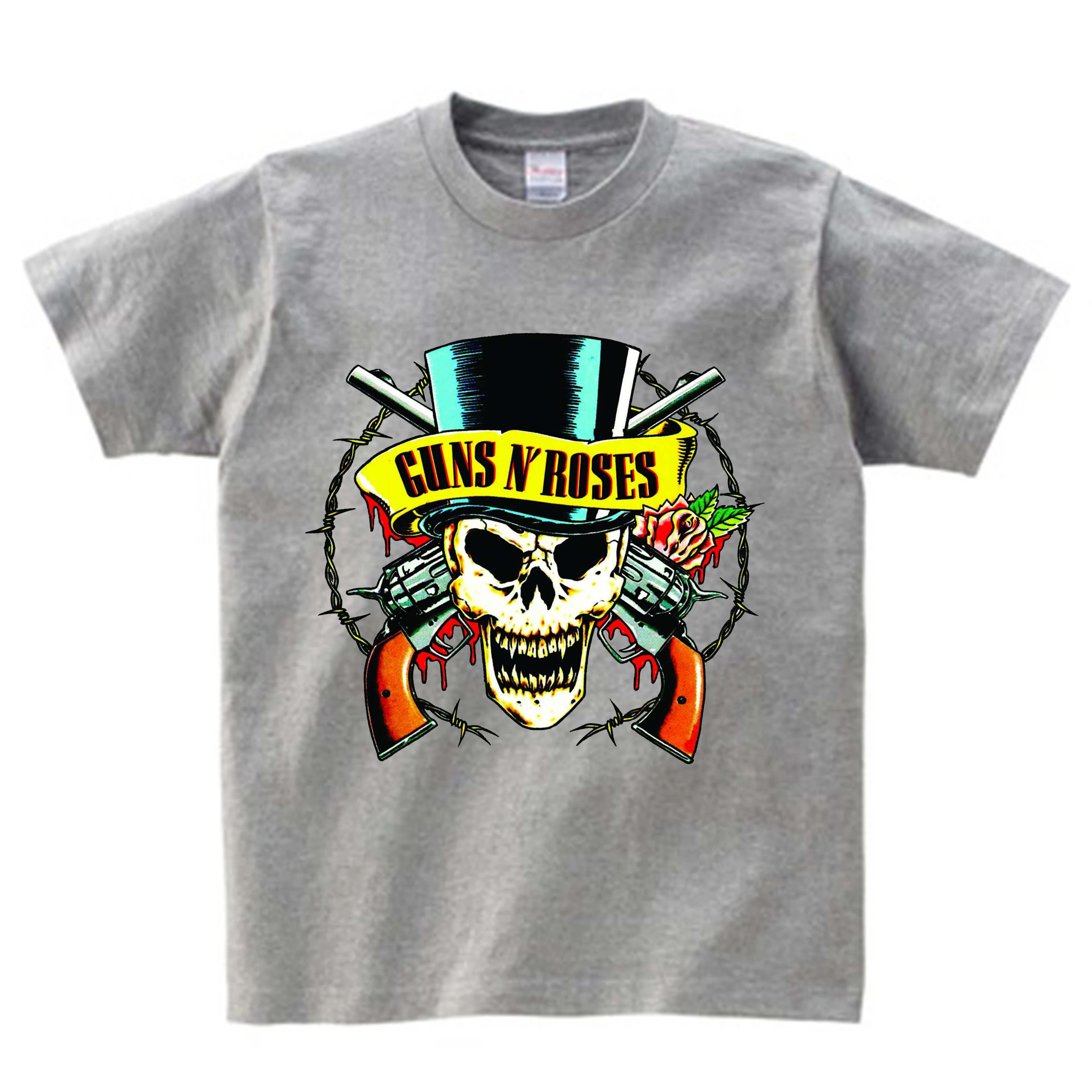 Детская модная футболка с надписью Slash Rock Band Gun N Roses детские летние топы 2021