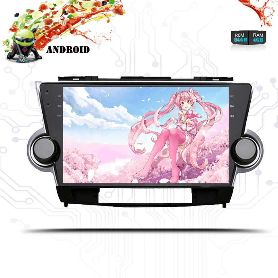 10 1 &quotAndroid 9 0 64 ГБ Автомобильный DVD ПК Мультимедийный Плеер GPS Navi Стерео для TOYOTA
