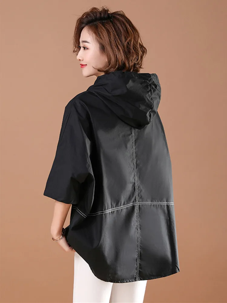 Новинка лета 2019 женские толстовки больших размеров с коротким рукавом Модные