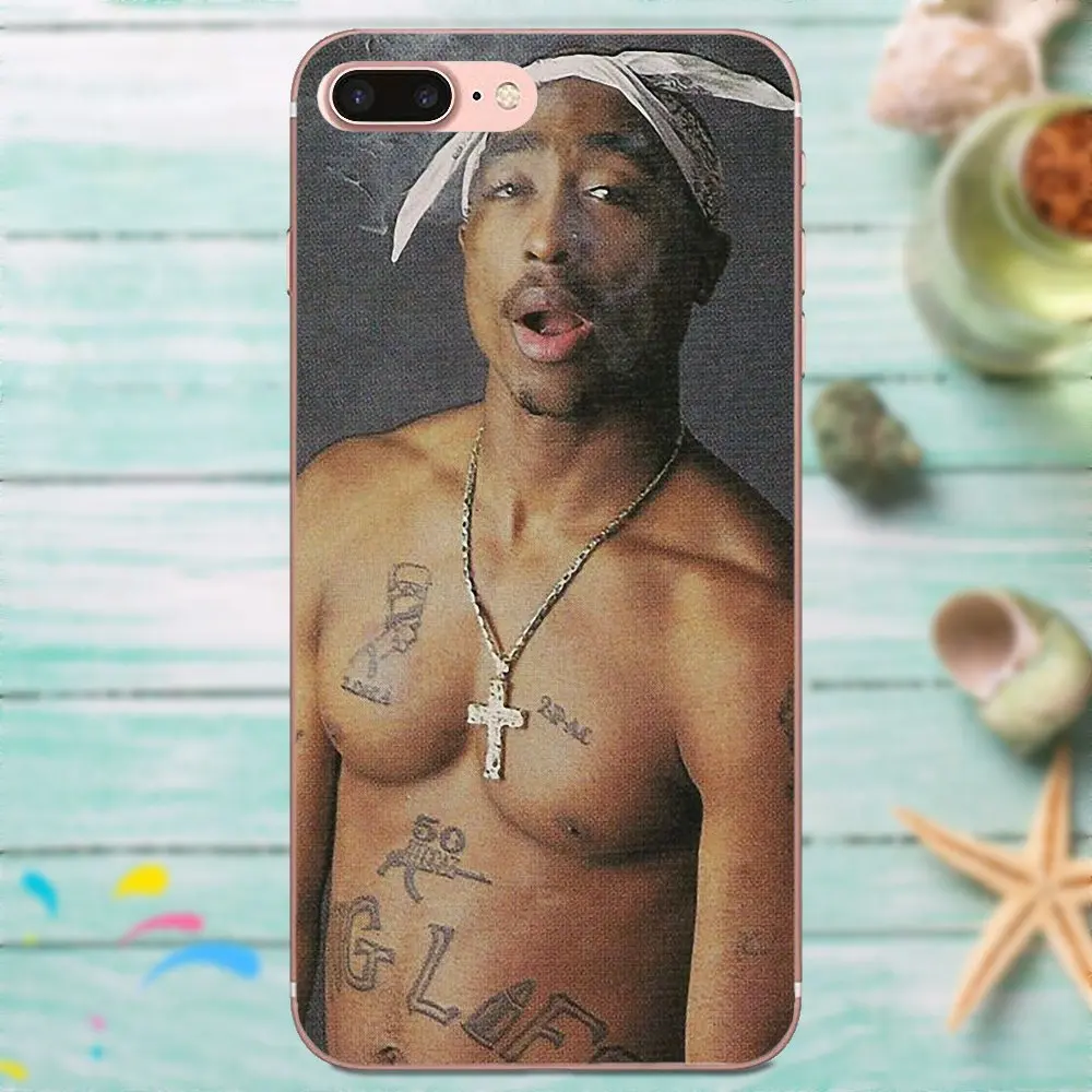 Hd Tupac Shakur 2pac для Apple iPhone 4 4S 5 5C 5S SE 6 6S 7 8 Plus X XS Max XR Мягкий ТПУ чехол мобильного