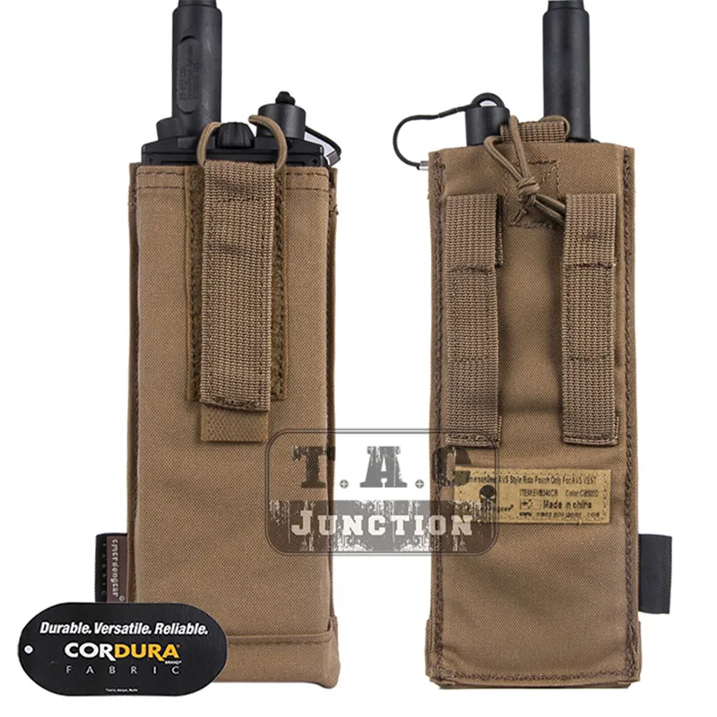 CB Emerson тактическая радиостанция MBITR сумка EmersonGear Портативная сумка Регулируемая рация Карманный Перевозчик с крюком и петлей для AVS жилет - Цвет: CB