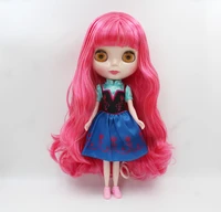 free shipping big discount rbl 542 diy nude blyth doll birthday gift for girl 4colour big eye doll with beautiful hair cute toy