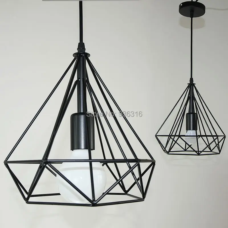 Blueking под старину промышленные страна Стиль подвесные светильники Лофт черный E27
