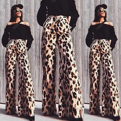 Женские осенние повседневные Длинные свободные брюки с высокой талией и