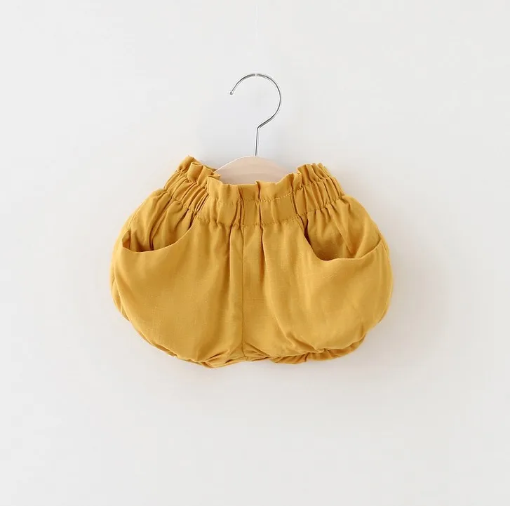 Детская одежда летний новый девушки фонарь шорты детские хлопок двойной слой