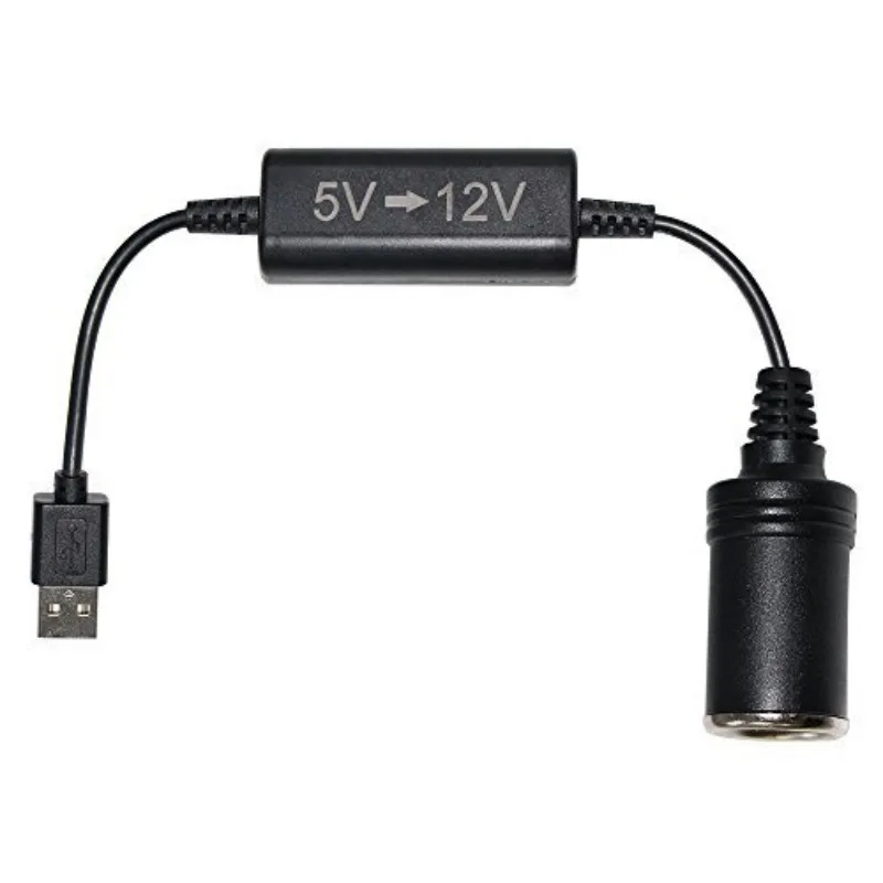Повышающий адаптер проводной 5 в USB порт 12 В розетка для автомобильного