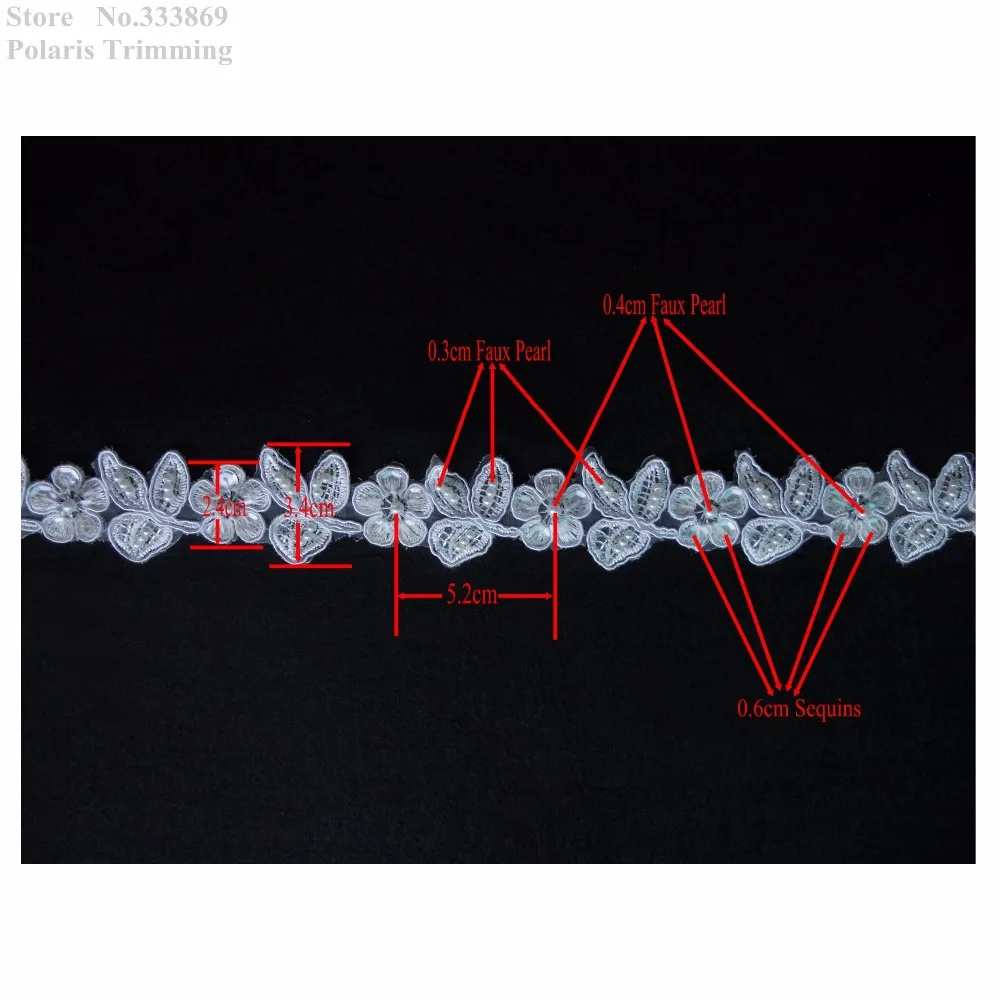 Бесплатная доставка 2yds/лот x новейшие Красивые цвета слоновой кости блесток
