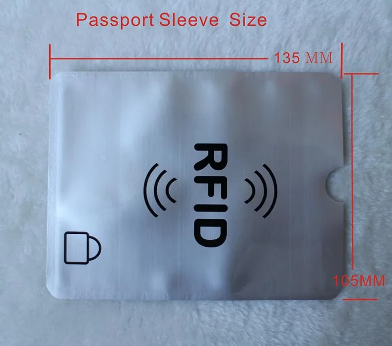 5 шт. уплотненная алюминиевая фольга анти Rfid Блокировка Держатель для паспорта Rfid протектор для паспорта Rfid Блокировка Обложка для паспорта