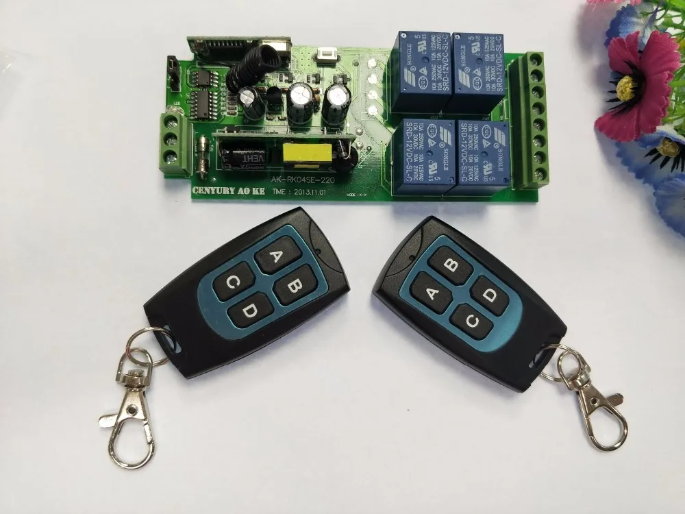 Беспроводной пульт дистанционного управления 85 250 В 110 220 4 канала|garage door|rf wireless remote