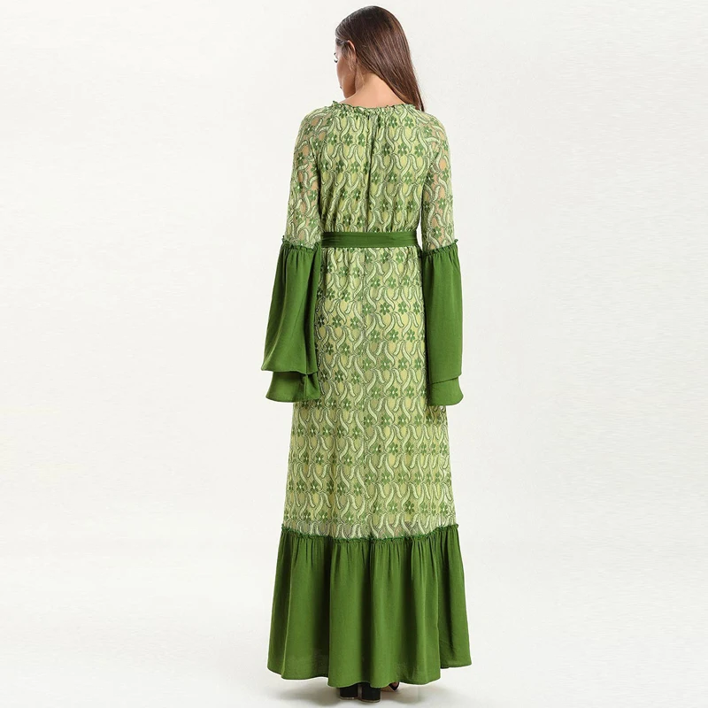 Летнее платье кафтан абайя Дубай Турция ислам мусульманский