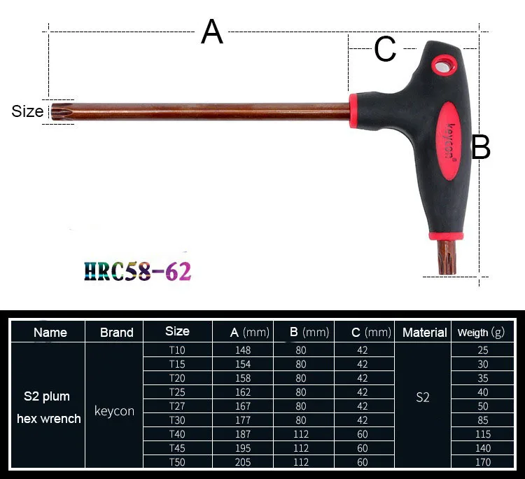 Ключ шестигранный в форме буквы L из сплава стали S2 для ремонта