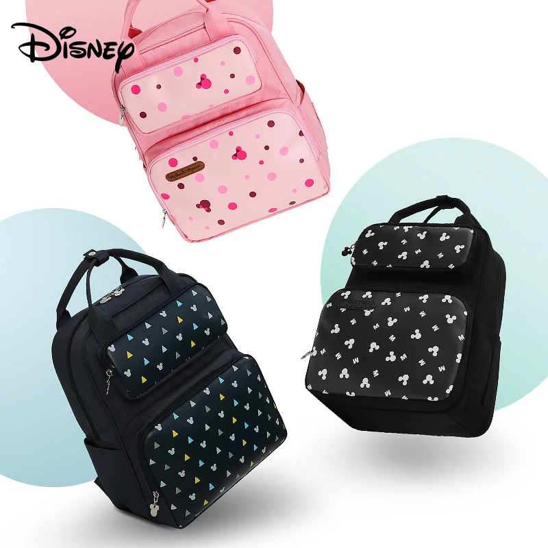 

Disney Mickey Mouse Большая вместительная сумка для мам сумка для детских подгузников дорожный рюкзак сумки для кормящих мам сумки для подгузников