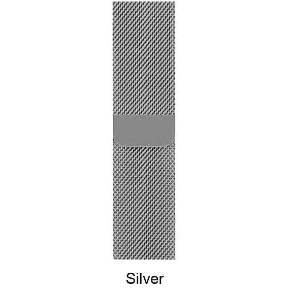 Silver Smochm Миланская Магнитная Петля Браслет из нержавеющей стали ремешок для Apple Watch iWatch 44 мм/42 мм/40 мм/38 мм серии 4/3/2/1 - Цвет: Silver