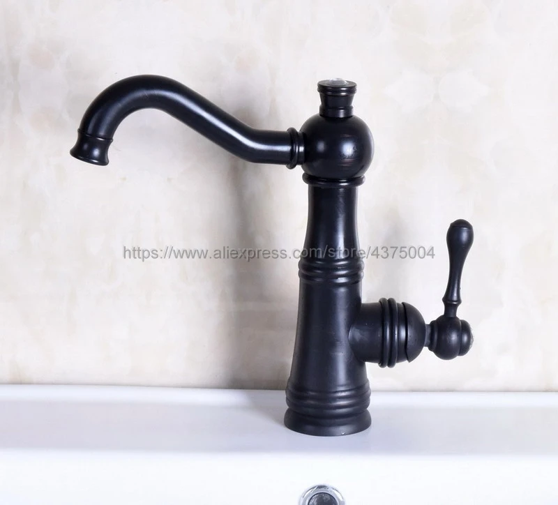 

Bathroom Oil Rubbed Bronze Basin Faucet Single Handle Bathroom Sink Faucet Cold and Hot Mixer Water Nnf130