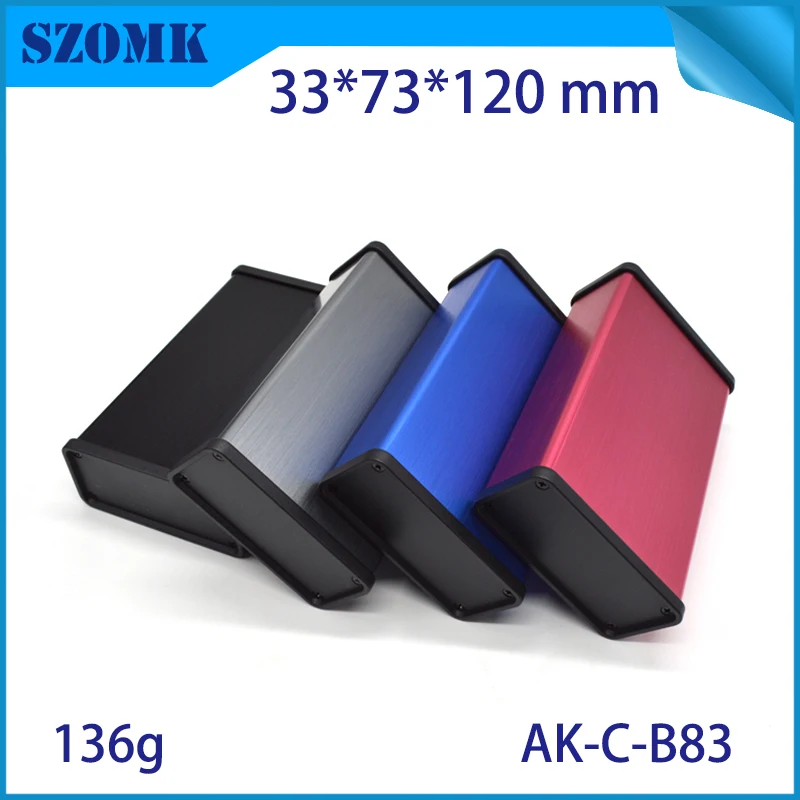 10 шт. алюминиевый экструзионный корпус с пластиковой концевой пластиной 33*73*120 мм