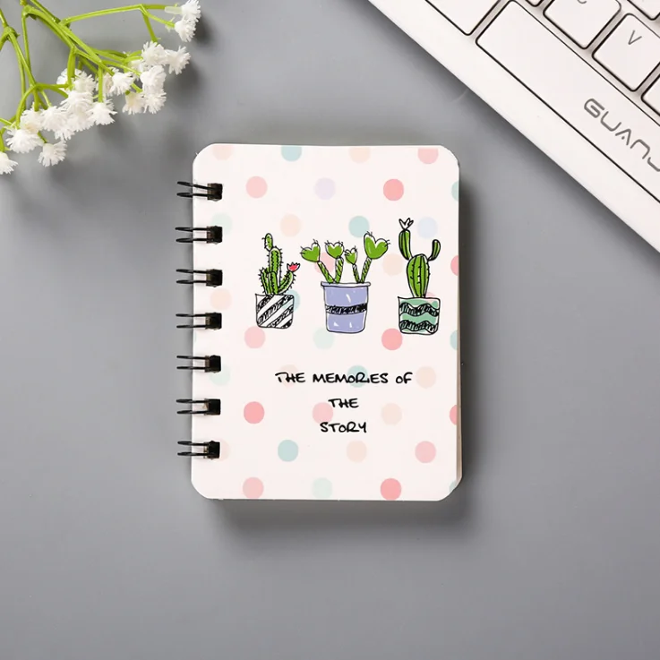 Kawaii спиральный блокнот A6 для дневника, списка дел кактус карманная книга офисные школьные принадлежности канцелярские принадлежности для школьников офисные принадлежности - Цвет: 4