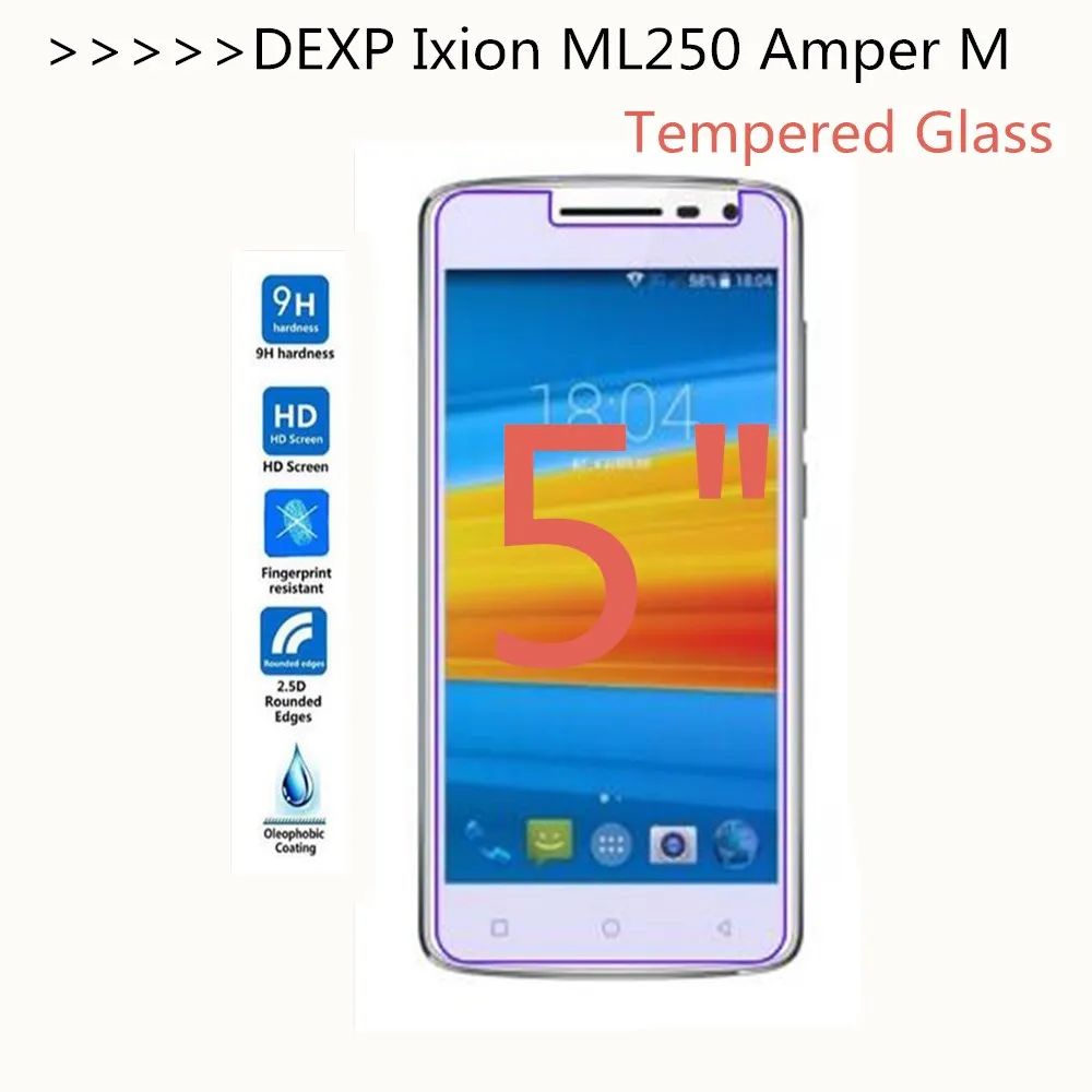 Закаленное стекло премиум класса 2.5D 0 26 мм 9H для DEXP Ixion ML250 Amper M защитная