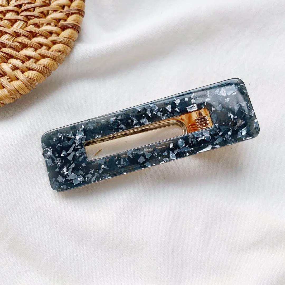 2019 New Women Girls Glitter Square Waterdrop Shape Acrylic Hair Clips Barrettes Cute Headband Hairpins Fashion Accessories | Украшения и