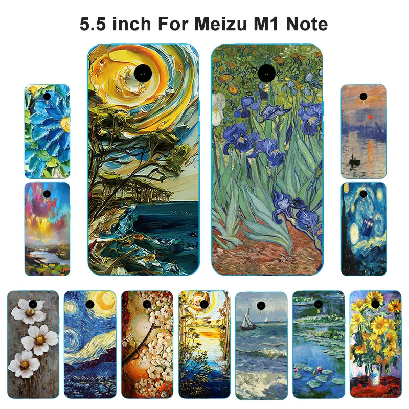 Мягкий силиконовый чехол для телефона Meizu M1 Note черный матовый с масляной окраской