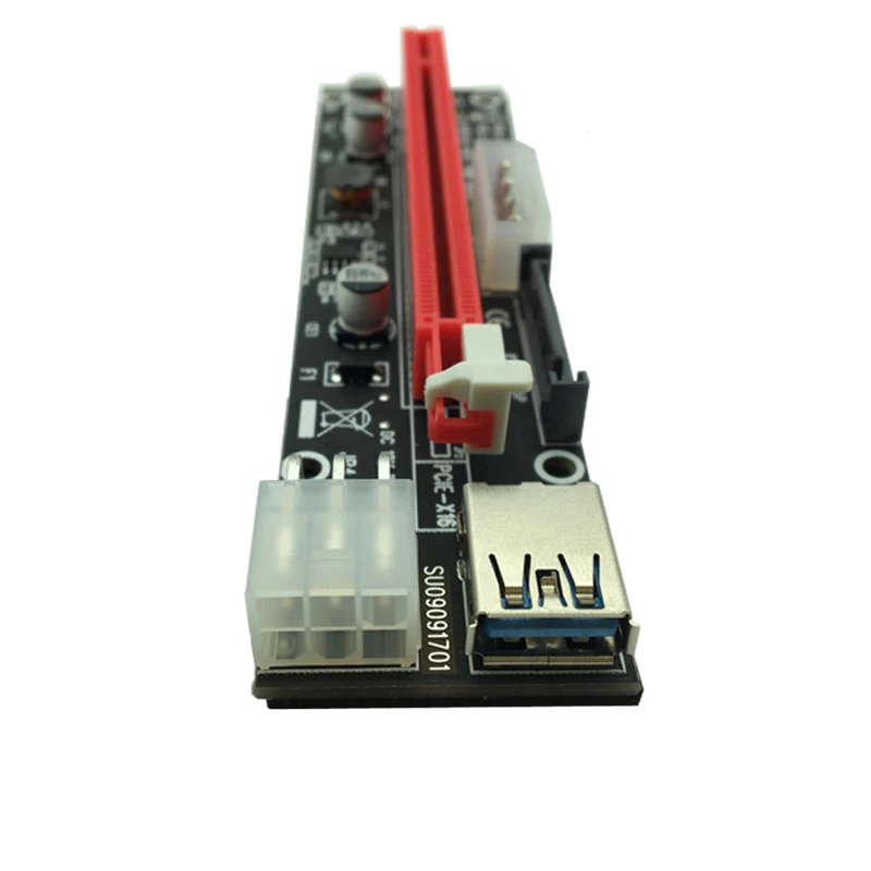 Новинка 3 в 1 60 см USB 0 PCIe 1x до 16x PCI Экспресс удлинитель Райзер карта SATA 6pin 4pin