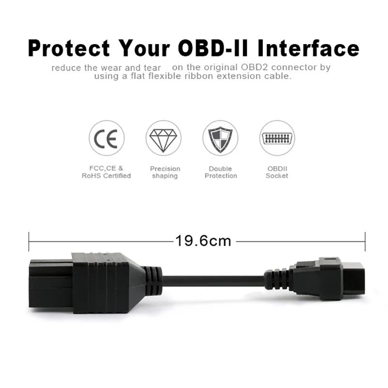 OBD2 кабель для KIA 20 Pin Автомобиль Разъем 20Pin до 16 OBD 2 Женский диагностический сканер