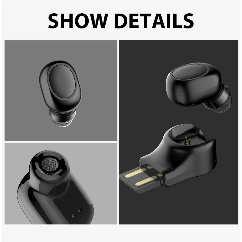 ANBES мини наушники Bluetooth невидимые вкладыши портативная гарнитура Hands free магнитное