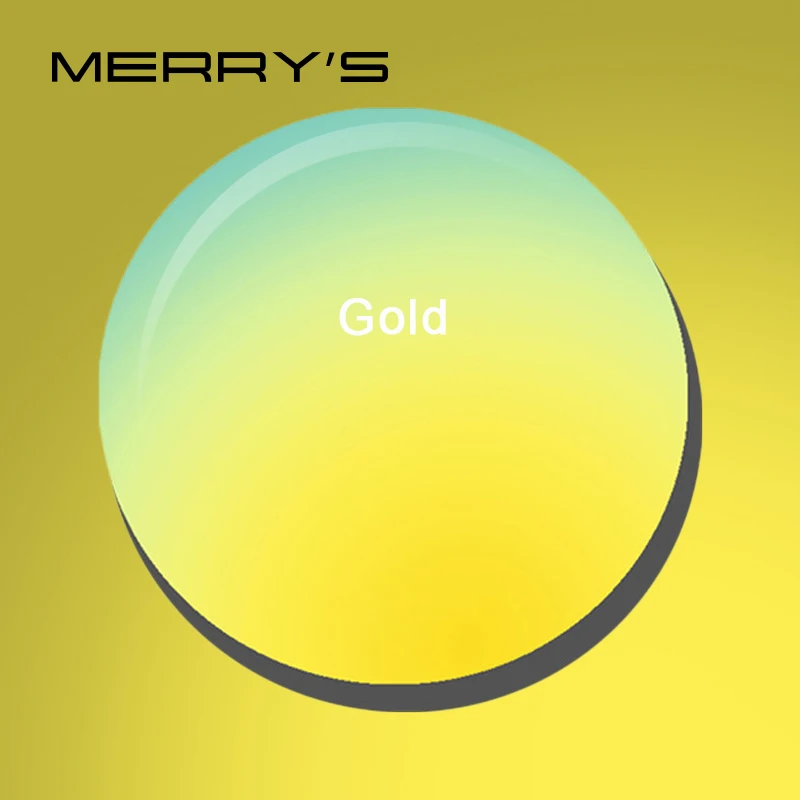 Gold MERRYS поляризованные серии 1,56 1,61 1,67 по рецепту CR-39 смолы Асферические стекла линз Близорукость очки покрытие линз UV400 - Цвет линз: Gold