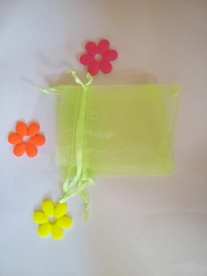 1000pcs 13*18cm Light Green Organza Gift Bag Jewelry Packaging Display Bags Drawstring Pouch For Bracelets/necklace/wed Yarn Bag