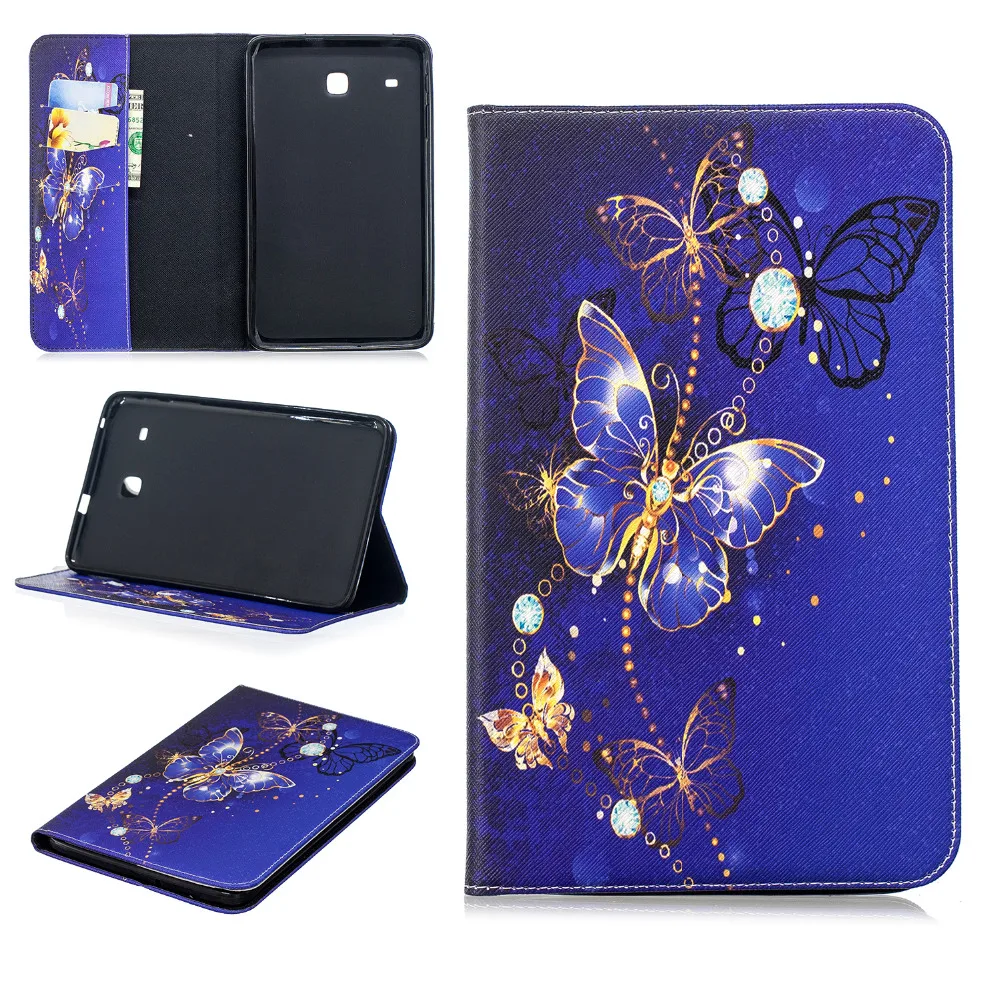Кожаный чехол подставка для Samsung Galaxy Tab E 10. 0 T377 T375 T377V T377R T377P|Чехлы планшетов и