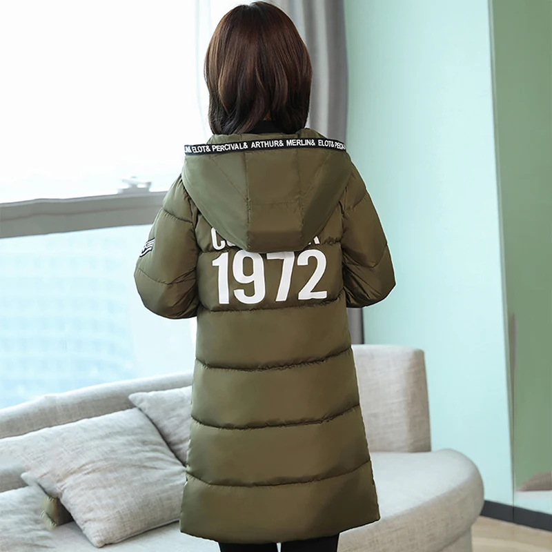 2019 новый дизайн женская зимняя куртка с капюшоном однотонная черная армейская