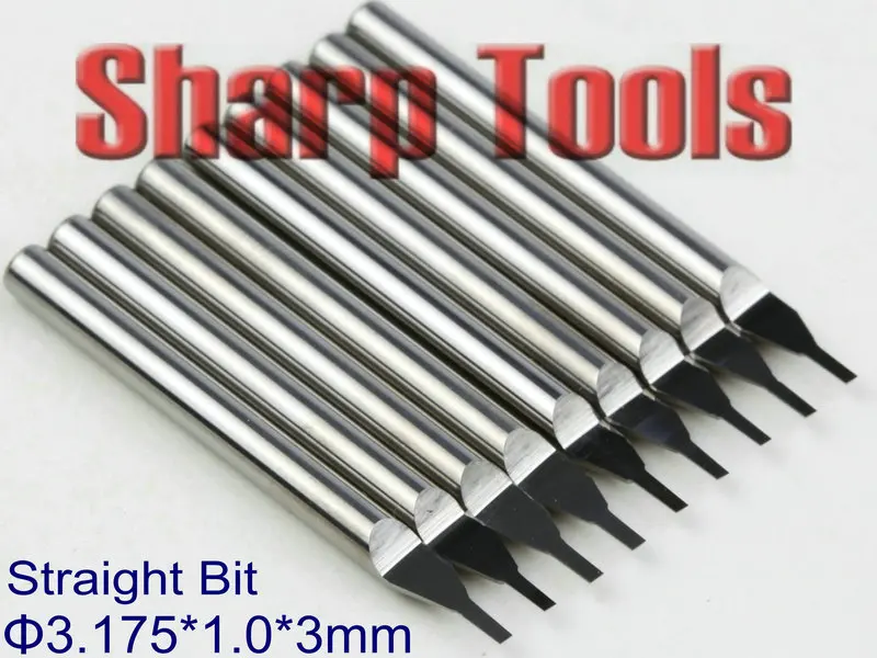 

Free Shipping 3.175*1.0*3mm Single Flute Straight Cutter CNC Wood Router Bits Micro Solid Carbide End Mills Tool for MDF Cutting