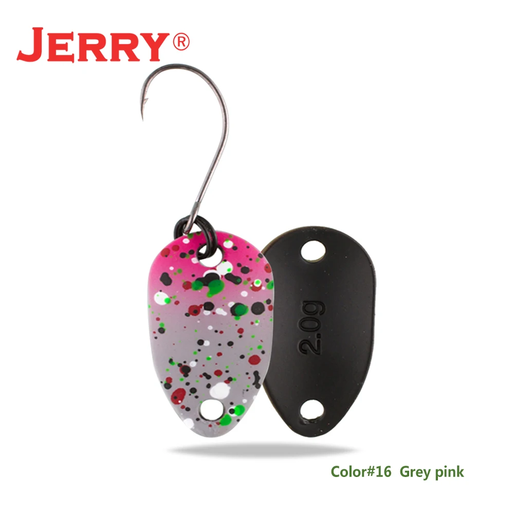 Jerry 1 шт. 2 г 3,5 г 4,5 г микро рыболовные ложки воблер несколько цветов рыболовные приманки Спиннер приманка форель ложка - Цвет: 16 grey pink