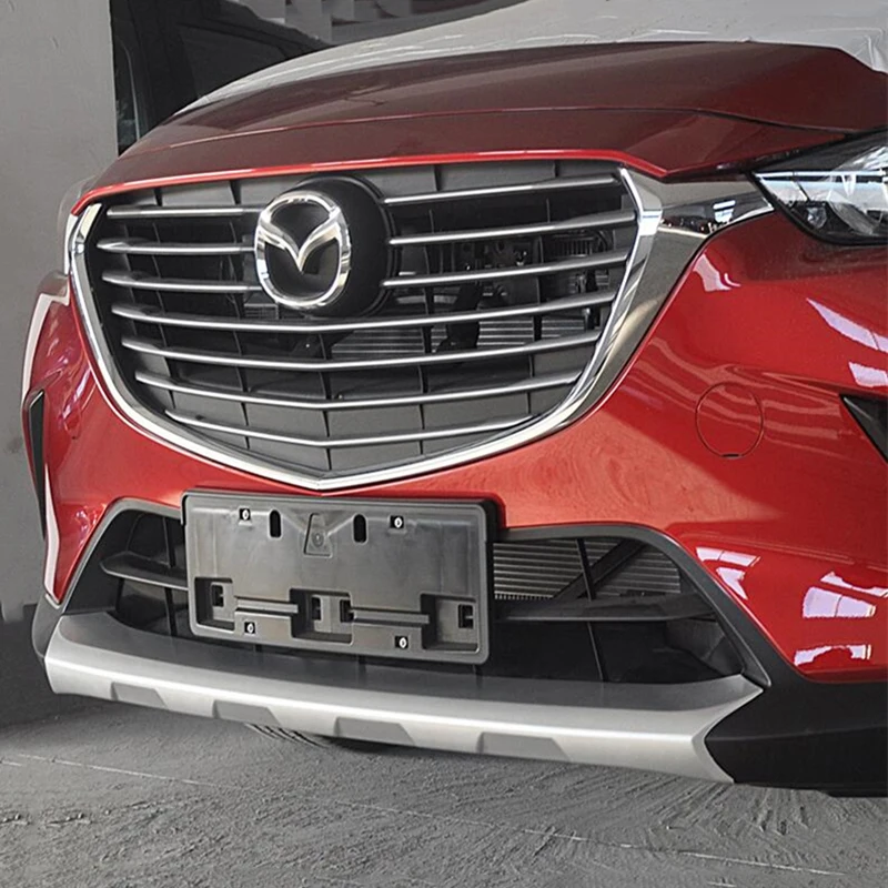 Подходит для Mazda CX-3 CX3 Передний+ задний бампер диффузор бамперы для губ) класса-premium на опорная плита из нержавеющей стали