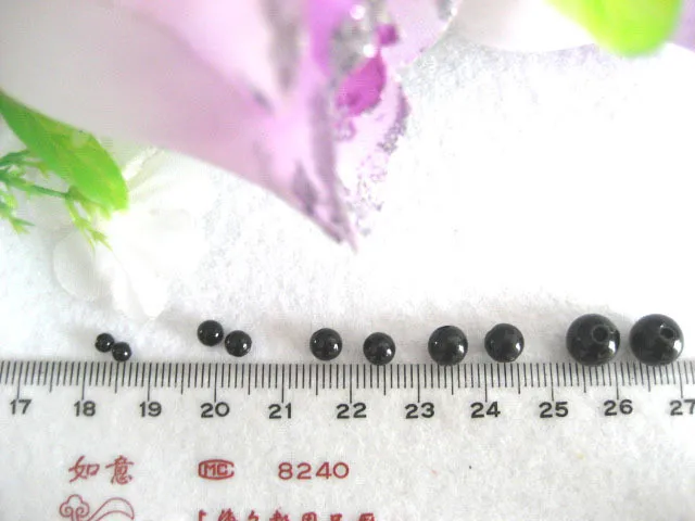 Круглый в виде черных глаз пластиковые глаза для Игрушка аксессуары куклы сделай