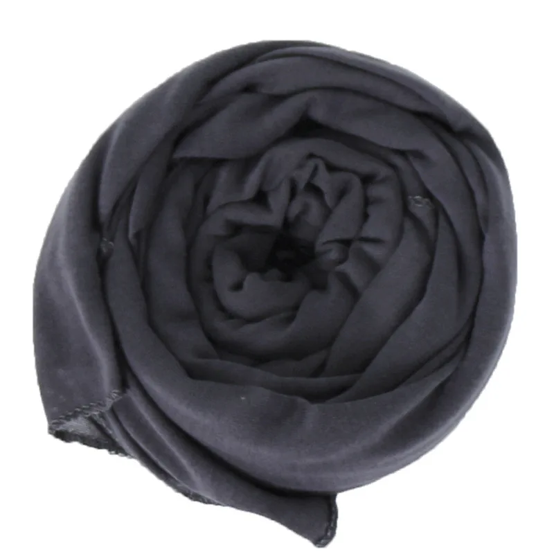 Мусульманский хиджаб Джерси-шарф мягкий твердый шаль на голову foulard femme musulman исламский, арабский обертывание головы шарфы женские hoofddoek - Цвет: 20