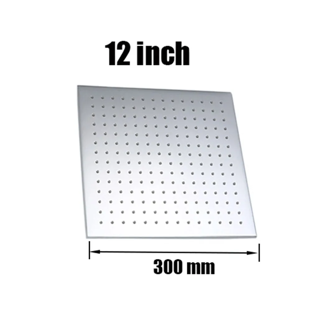 12 inch shower head Качественная квадратная насадка для душа, латунная полировка, хромированная насадка для душа, Настенная и потолочная насадка, размер 8, 10, 12 дюймов на выбор - Цвет: 12 inch shower head