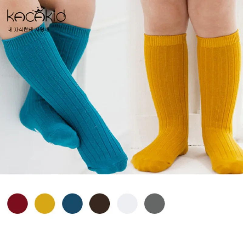 Kacakid/Новые осенние длинные носки для малышей Детские без пятки хлопковые