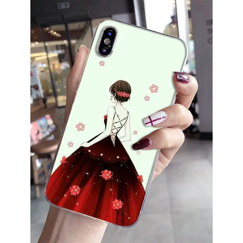 Babaite Art Anime Girls Fondos прозрачный мягкий чехол для телефона iPhone X XS MAX 6 6S 7 7plus 8 8Plus 5 5S