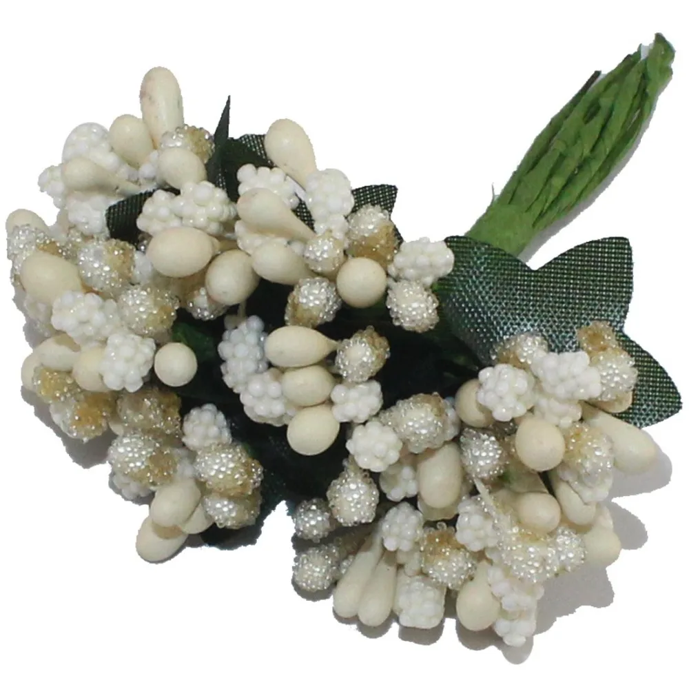 Многоцветный Скрапбукинг цветок листья 12 шт./лот декоративная ягода Stamen свадьба |